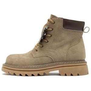 Женские ботинки AGSDON Мартин из искусственной кожи на шнуровке, бежевый