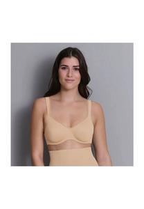 Бюстгальтер-минимайзер Twin Firm, ребристая структура, контрастная вставка, для женщин ROSA FAIA, цвет 722 Skin