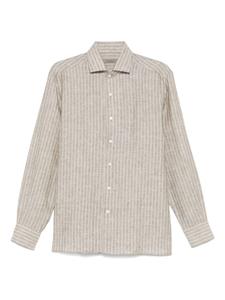Льняная рубашка Corneliani, коричневый