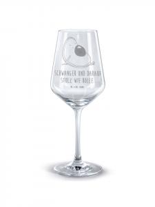 Бокал для вина Авокадо Беременность с надписью на прозрачном фоне Mr. & Mrs. Panda