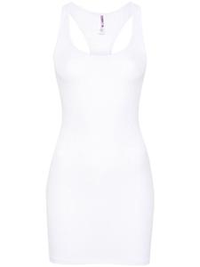 Maison Close мини-платье в рубчик La Femme Amazone, белый