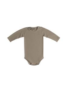 Sämann Детский боди из 100% органического хлопка, на кнопках, с длинными рукавами, в рубчик, цвет Simply Taupe