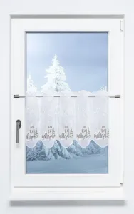 Занавеска для кафе, кружево Плауэн - церковь (Ш x В) 113,4 см * 40 см, коричневый/разноцветный Plauener Spitze