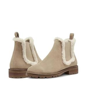 Женские ботинки Steve Madden Leopold из замши коричневого цвета с круглым носком, модель Chelsea Bootie LION750