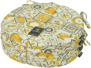 AMPO Подушка для сиденья, подушка для стула, подушка, подушка, подушка для сиденья, круглая подушка, 4 шт., бежевый