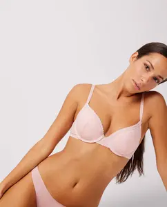 Бюстгальтер пуш-ап с кружевными деталями и универсальностью Ysabel Mora, розовый