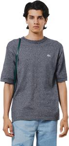 Мужская повседневная трикотажная футболка Lacoste в трехцветном меланжевом исполнении, серый