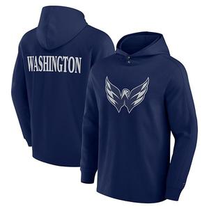 Мужская синяя толстовка washington capitals elements blaze tri-blend с длинным рукавом Fanatics