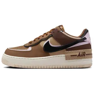 Кроссовки Nike Air Force 1 Low Shadow Light British Tan Pink Foam женские, цвет Light British Umber/Foam Pink/Turmeric/Black