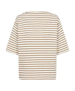 Свитшот в бело-белую полоску с рисунком вяза. Soaked In Luxury, бежевый