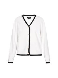 Usha BLACK LABEL Женский кардиган кремового цвета с черными вставками