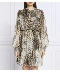 Платье с поясом Morgane Guess Jeans, бежевый