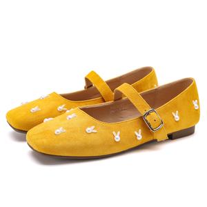 FOXER Туфли Мэри Джейн женские желтые