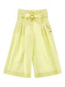 Брюки с бантом и складками Monnalisa, желтый