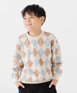 Флисовая толстовка из 100% хлопка с принтом по всей поверхности Chil2, цвет A Argyle/Orange