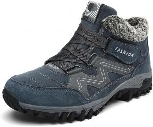 Зимние мужские ботинки Qacksv, водонепроницаемые, утепленные мехом, противоскользящие, рабочие, с низким голенищем, повседневные, легкие, для походов и активного отдыха на улице, синий