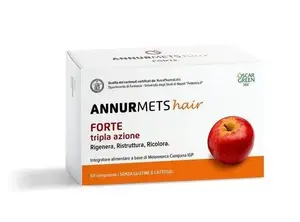 Annurmets Hair Forte Triple Action 60 таблеток Регенерирует, реструктурирует и меняет цвет.