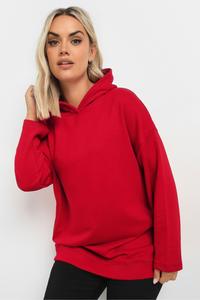 Толстовка свободного кроя из 100% хлопка Yours Curve, красный