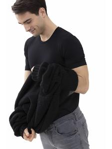 Мужская футболка с круглым вырезом черного цвета Mey