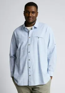 Рубашка стандартного кроя больших размеров с функцией переворота Tom Tailor, Blue Petrol Structure