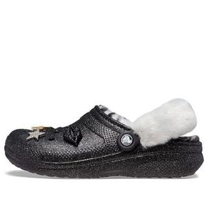 Тапочки disco classic lined disco glitter clogs 'black white' Crocs, черный