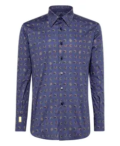 Рубашка «Милано» серебристого цвета Billionaire, синий