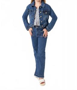 Широкие брюки из денима с необработанным краем Mayoral, Denim