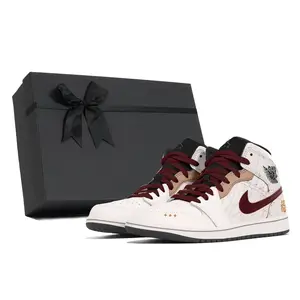 Jordan Air 1 устойчивые к истиранию кроссовки Mid Top Vintage Unisex Ecru