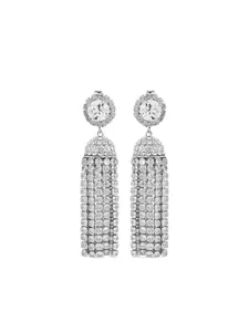 Серьги с кристаллами Rabanne, серебристый