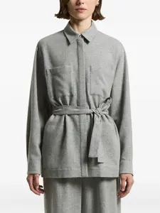 Рубашка с поясом и карманами Peserico, серый