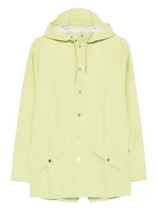 Куртка с капюшоном и застежкой на пуговицы Rains, зеленый