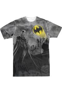 Футболка Batman Heed The Call с коротким рукавом для взрослых, 100% полиэстер Gildan, белый