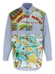 Рубашка с полосатой вставкой Comme Des Garçons Shirt, синий