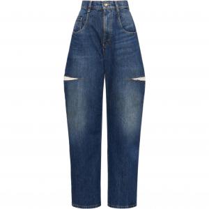 Джинсы с вырезом Maison Margiela, синий
