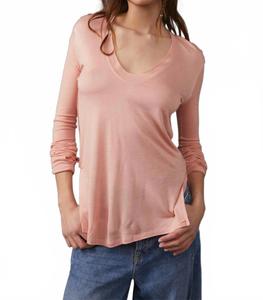 Свежая и чистая футболка с длинным рукавом в коралловом тумане Free People