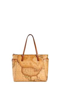 Большая женская сумка-шоппер geo classic natural Alviero Martini
