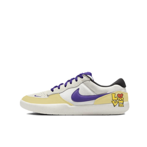 Nike Низкие кроссовки для скейтбординга SB Force 58, устойчивые к истиранию, унисекс, белые, фиолетовые