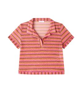 Полосатая поло Lumière Oséree Kids, Striped Lurex