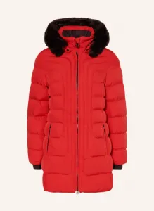 Стеганое пальто belvitesse с отделкой из искусственного меха Wellensteyn, красный