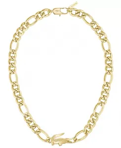 Женское ожерелье из крокодиловой кожи с покрытием IP Lacoste, gold