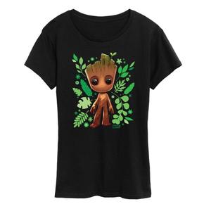 Женская футболка с принтом Baby Groot из "Стражи Галактики" Marvel, черный