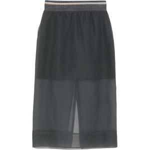 Полупрозрачная миди-юбка Brunello Cucinelli, серый