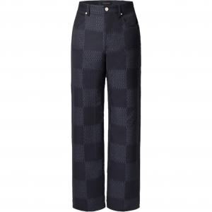 Брюки из шерсти Lv Damier Jacquard LOUIS VUITTON, серые