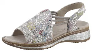 Босоножки Ara с ремешками "HAWAII", летняя обувь, босоножки, танкетка, с эластичными лентами, ширина G, цвет Taupe Multi