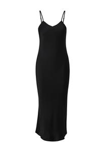 Дневное платье FLIESSENDES MIT SPAGHETTI-TRÄGERN QS, черный