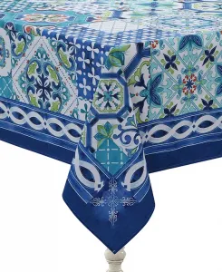 Скатерть Callisto с плиткой, 70 x 84 дюйма Laural Home, blue
