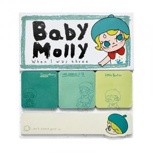 When I Was Three Years Old Collection BABY Molly Sticky Notes Combination Trend Based Products POP MART