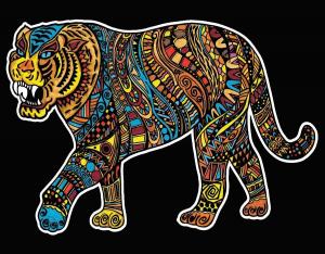 Раскраска Бархатная, Тигр Painting Velvet