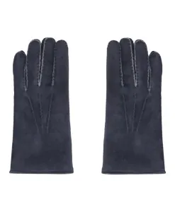 Кожаные перчатки с подкладкой из овчины Moorer, синий