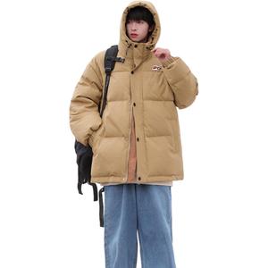 Пуховик Unisex с капюшоном и флисовой подкладкой WARRIOR, хаки (diy badge)